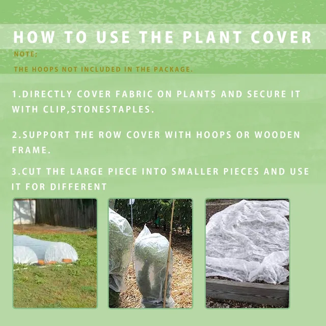 Takaró Növényi Burkolat Növény Téli Védő Meleg És Hidegálló Nem Szőtt Szövetek Borítás Sátrak Üvegház - Image 4