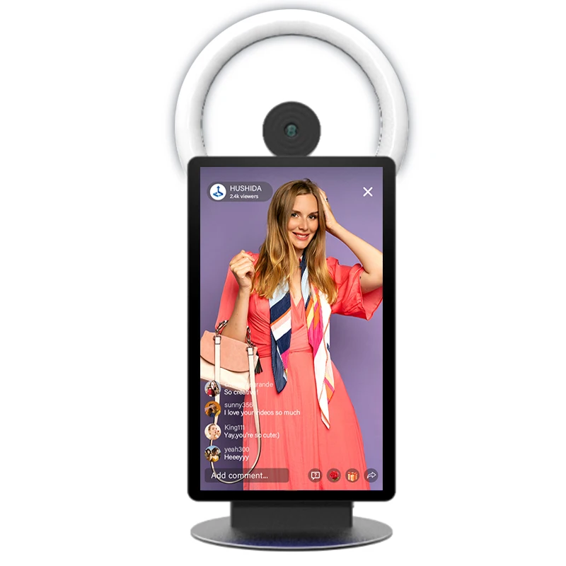 

2023 Factory Price Professional Portable Live Streaming Equipment 15.6 Inch Android 11.0 Portable Desktop Live Broadcast Screens
