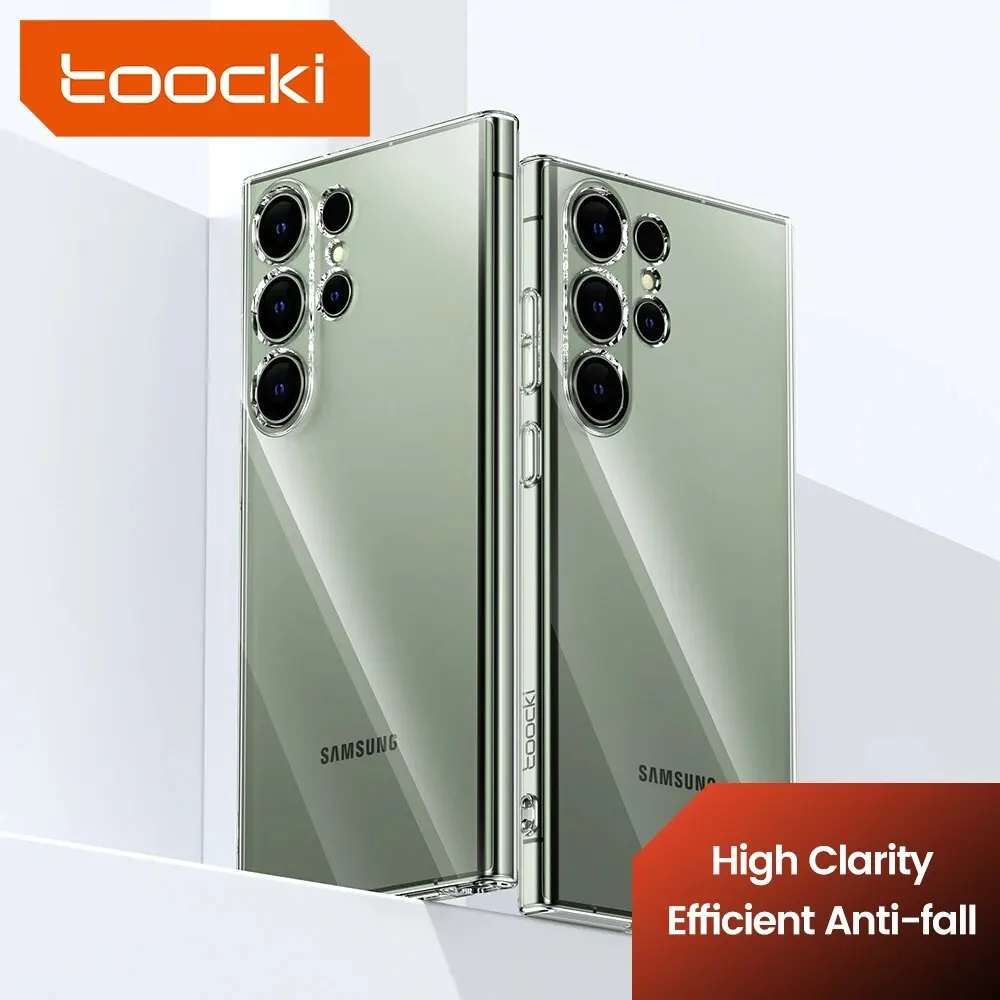 Toocki Phone Case for Samsung S24 S23 S22 S21 Plus Ultra Clear Case for S23 S21 PE Transparent Soft TPU Protective Cover Case Best Sellers In Phones Accessories
