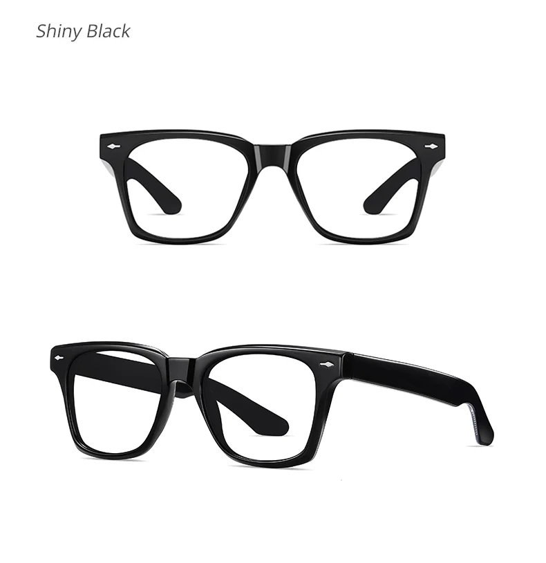 Ralferty Vintage Acetat-Brillengestell für Herren und Damen, quadratisch, Anti-Blau-Brille, keine Qualität, verschreibungspflichtiger optischer Rahmen, Null-Brillen 2025 – Detail 8