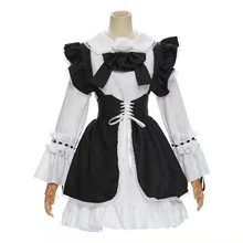 

Maid Outfit Lolita Dress For Women Pink And White Apron Dresses Japanese Cute Party Sweet Sexy Dress Cosplay Costumes