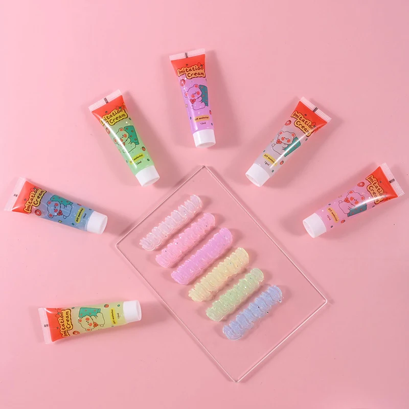 15ml DIY Simulation Transparent Fluorescent Crystal Jelly Cream Glue Mobile Phone Shell Decor Resin Craft Soft Clay Material resin craft material