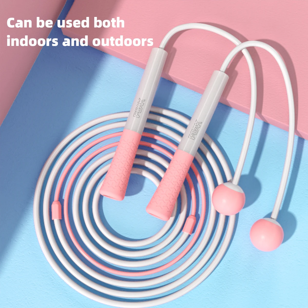 

PEAK Weighted Jump Rope Silicone Handle Two Stage Speed Cordless Ball Skip Rope With Calorie Counter Silicone Handles Jump Rope