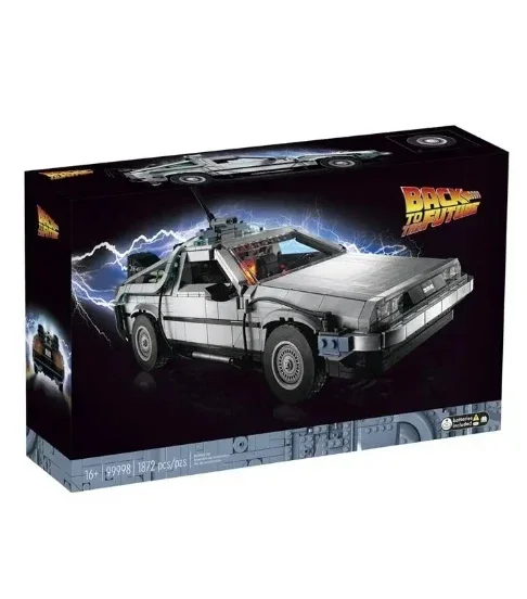 타임머신 DeLorean DMC-12 빌딩 블록, 건설 자동차 벽돌, 선물용 장난감, 10300 호환