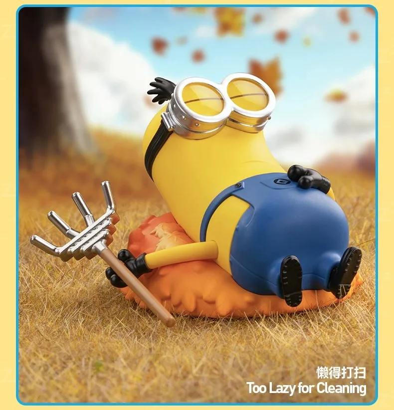 Original Popmart Minions Lazy Every Day Series Blind Box Kawaii Figure Toy Collection Mystery Box Decoration Kid birthday Gift