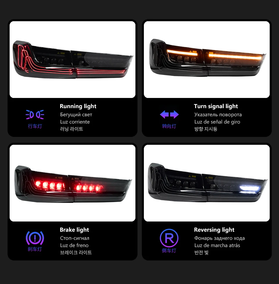 AKD Tail Lamp for BMW G20 G28 3-series LED Tail Light 2019-2021 330i 320i 325i Rear Fog Brake Turn Signal Automotive Accessories
