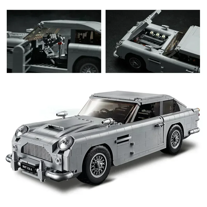 In Stock 007 Car Series 1295PCS 10262 Building Blocks DB Children Model Gifts Toys Astones Classic Car