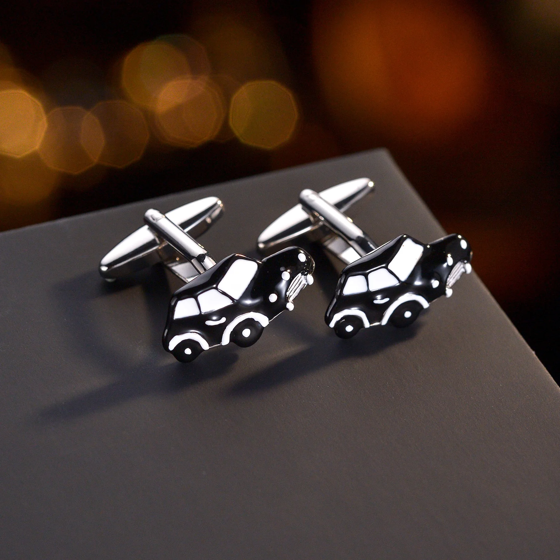 

Black Car French Men's Shirt Cufflink Luxury Cufflinks Father's Day Wedding Gifts for Men Wholesale