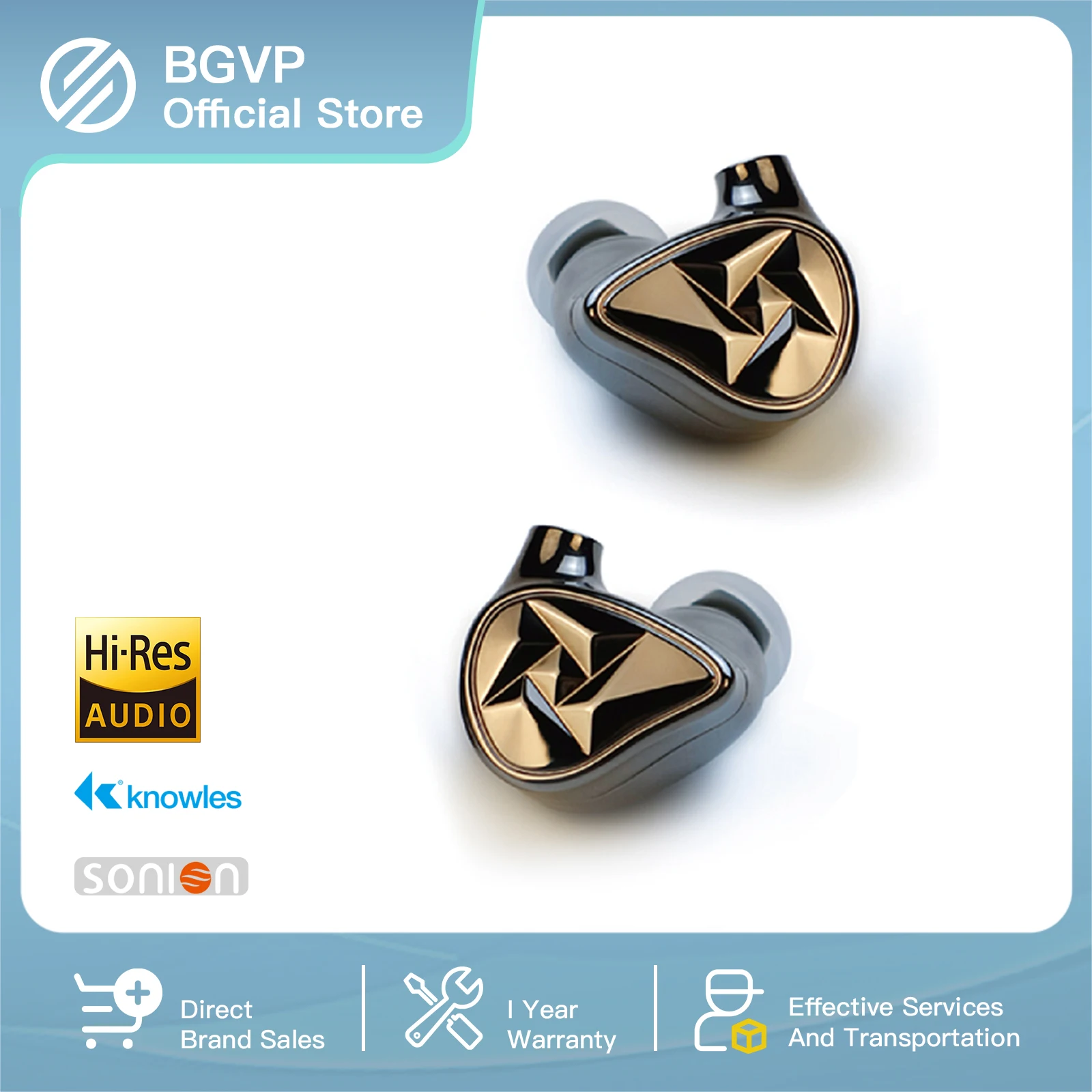 

BGVP NE5 2ES+2BA+DD Electrostatic Balanced Armatures Dynamic Driver In Ear Wire Earphone HiFi Flagship Headphone With MMCX Cable