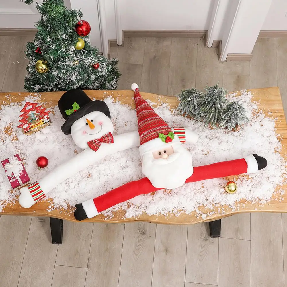 Christmas Tree Topper Cartoon Long Arm Santa Claus Snowman Reusable Holiday Decoration Xmas Tree Decoration Party Supplies christmas tree decoration