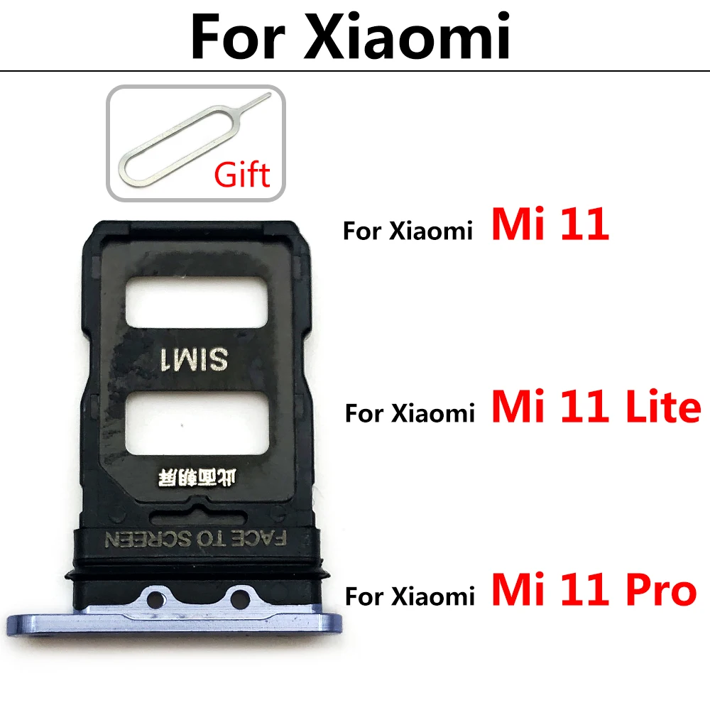 Bandeja Para Tarjeta SIM Original Para Xiaomi Mi 11 Lite - Reemplazo Con Pin, Ranura SD, Color Amarillo, Calidad OEM