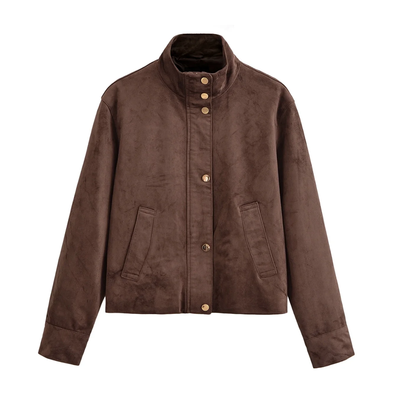 Women Fashion Autumn Winter Short Jacket Coat Female Slim High-Necked Street Warm Elegant Women's Coat Chic Youth Outerwear Coat