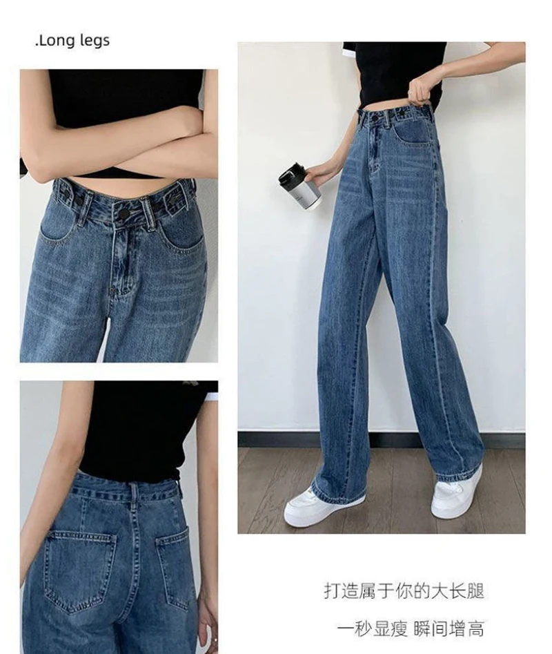 old navy jeans Jeans for Women Loose Straight Denim Pants Autumn Casual Female Trousers Comfortable High Waist Streetwear Jeans Woman Clothes denim