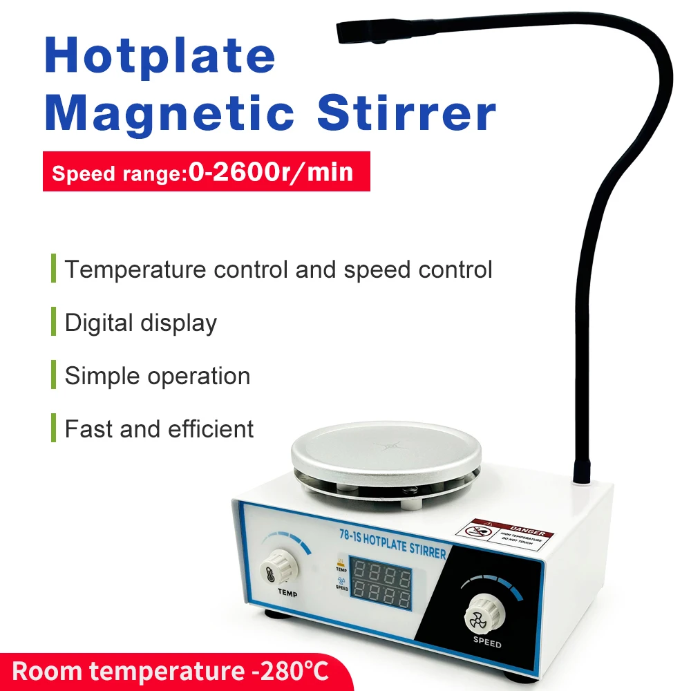 Heating Magnetic Stirrer Mixer 2L 0-2600RPM Lab Equipment EU Plug