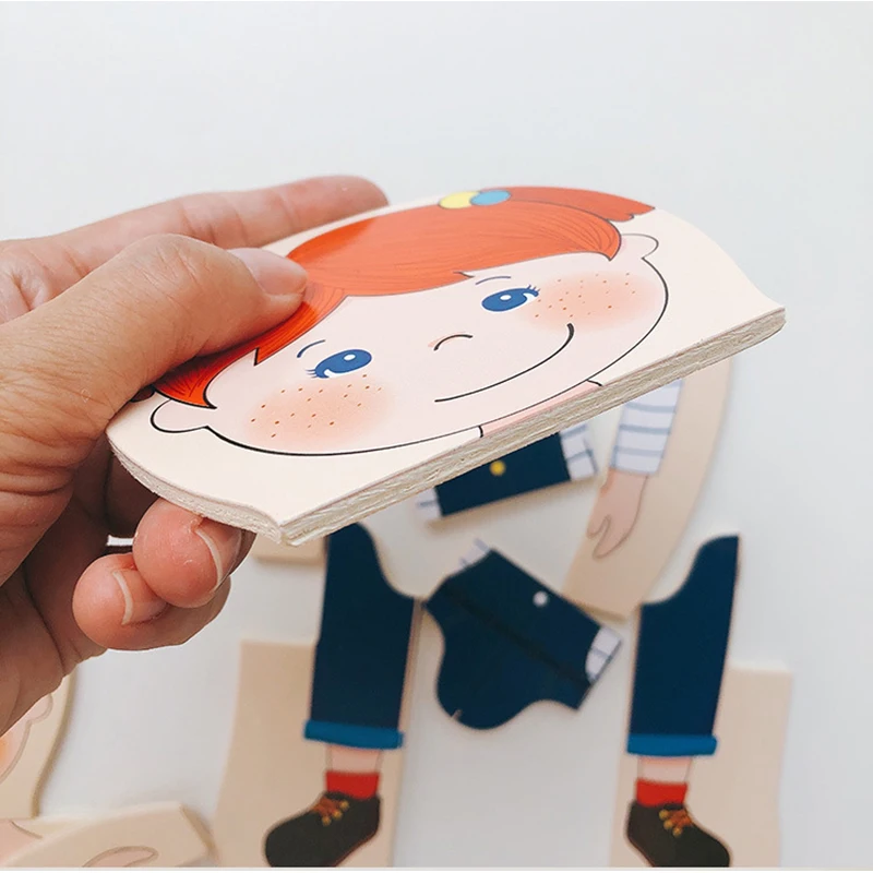 Montessori Wooden Toys Human Body Puzzles Organs Educational Wooden Jigsaw Boys Girls Anatomy Play Set Match Board Game Gifts 2