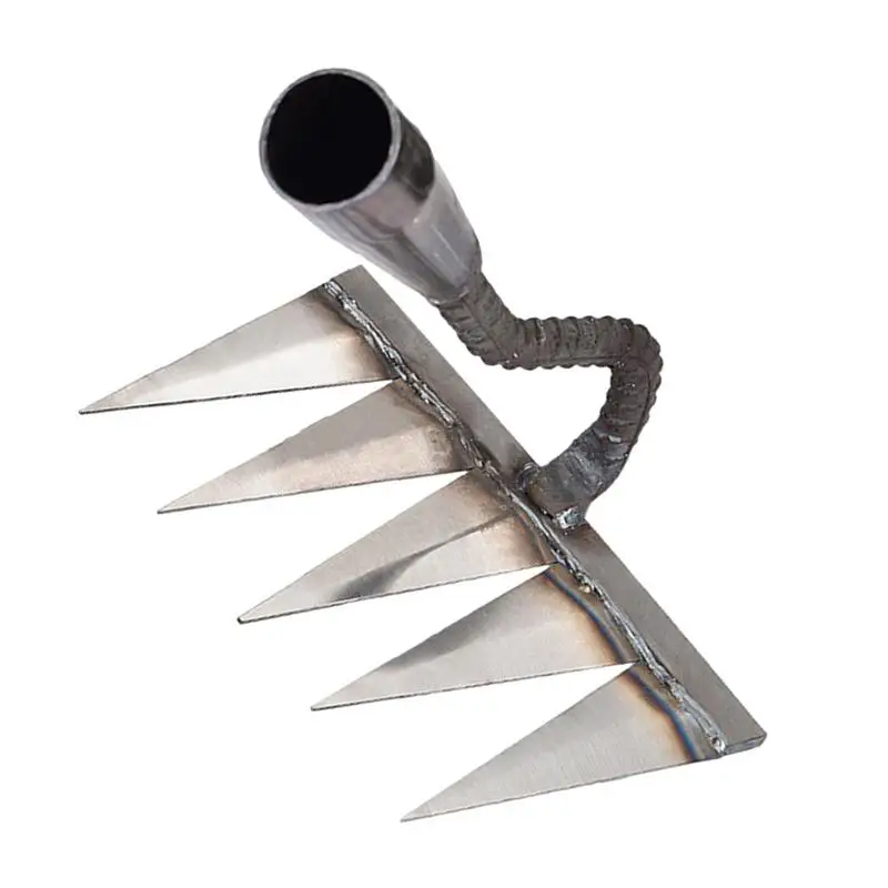Zappa da giardino in ferro a 4-7 denti, rastrello per diserbo, attrezzo agricolo, rastrello per afferrare, allentare il terreno, chiodo per rastrello, attrezzo per rastrellare, manufatto, erpice, attrezzi agricoli_voghion.com