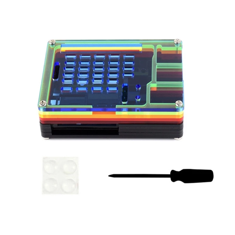 

Акриловый корпус Радужный корпус для защиты RaspberryPi5 Простая установка
