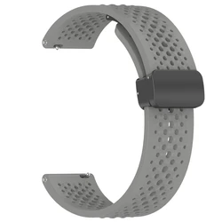 Magnetic Loop Silicone Watch Band Strap, 20/22mm - Universal Fit - 22mm - Venu4 45mm (Dark Grey)