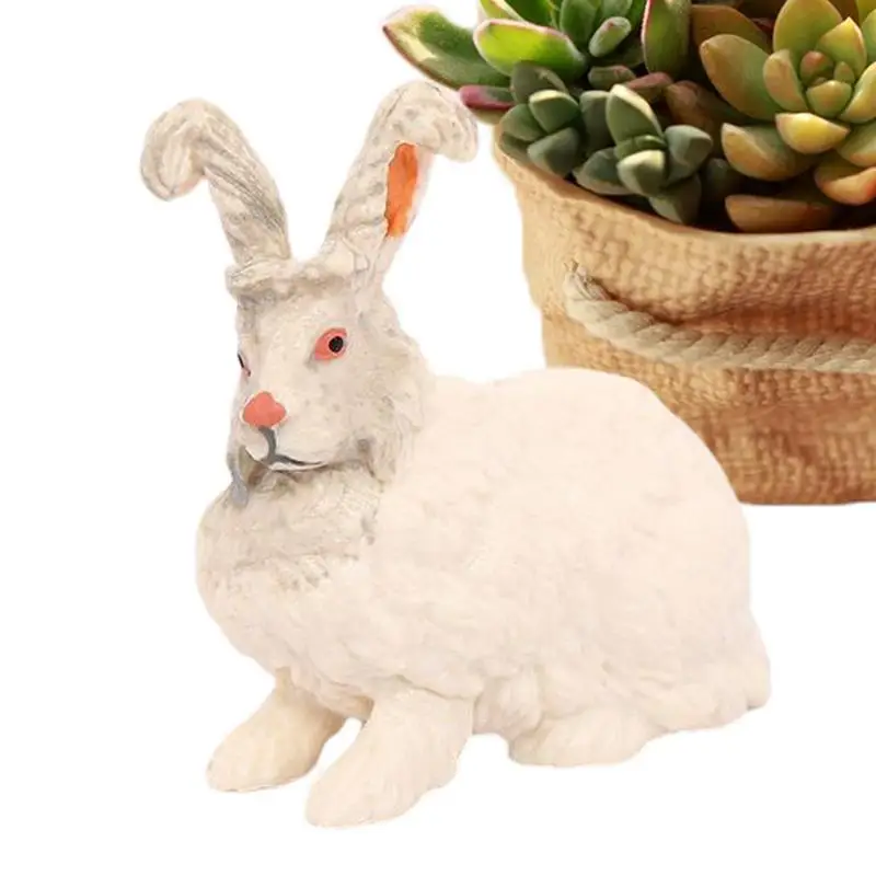 

Easter Bunny Rabbit Figures Mini Bunny Toy Figure Realistic Animal Toys 3D Playset Farm Animals Toy Christmas Cake Toppers Party