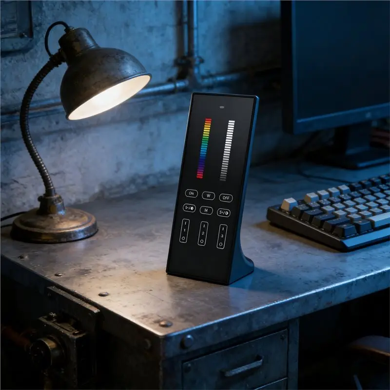 온도 조절 디머 밝기 조절 CCT RGB+CCT 2.4G 수직형 리모컨 LED 스트립 조명용