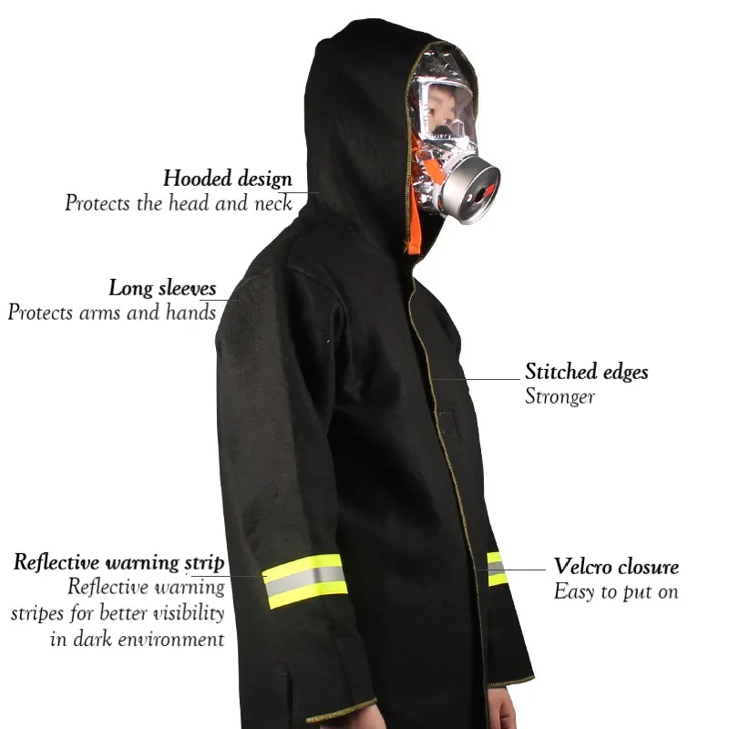 Fire Clothing Cloak Preoxygenated Silk Material Fire Protection Special Household Blanket Cloak Blanket Escape