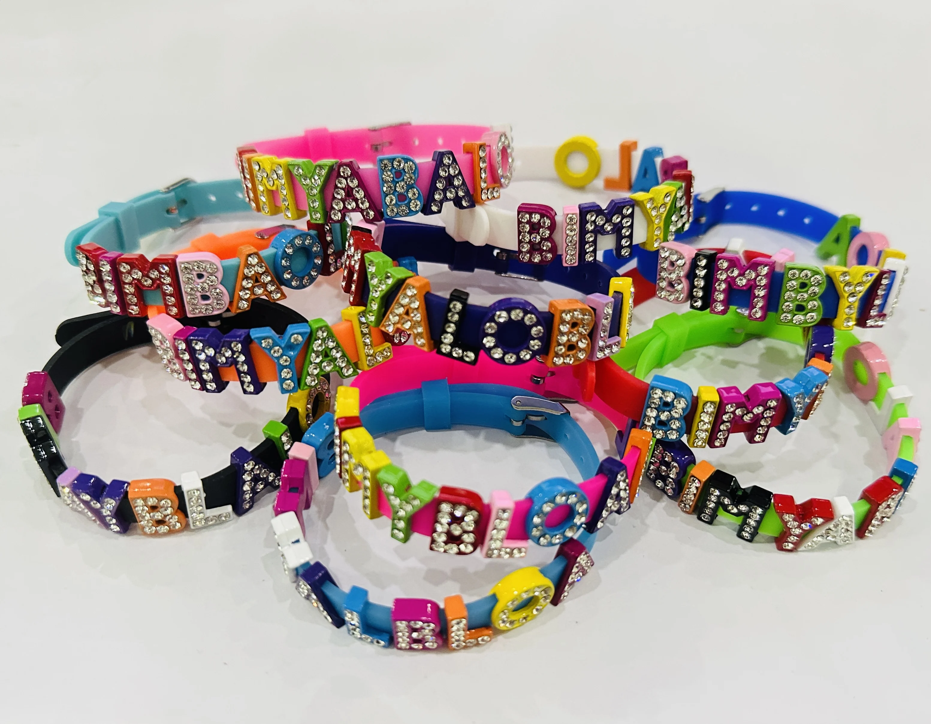 Silicone Bracelet Letters, Silicon Wristbands Charms