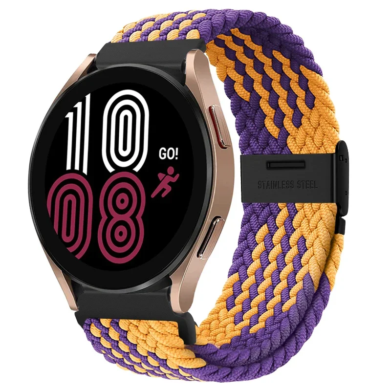 Braided Elastic Nylon Band - 20mm/22mm - Multi-Functional Smartwatch Bracelet