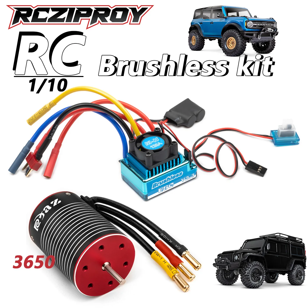 Contrôleur ESC Brushless 120A pour Voiture RC, Programmable