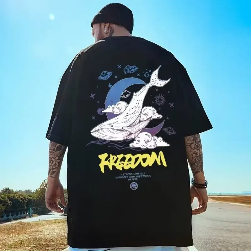 

Men's Cotton Breathable T-shirt Summer Oversized Short Sleeve Korean Version Harajuku Streetwear Gym Vintage Y2k Goth Clothes