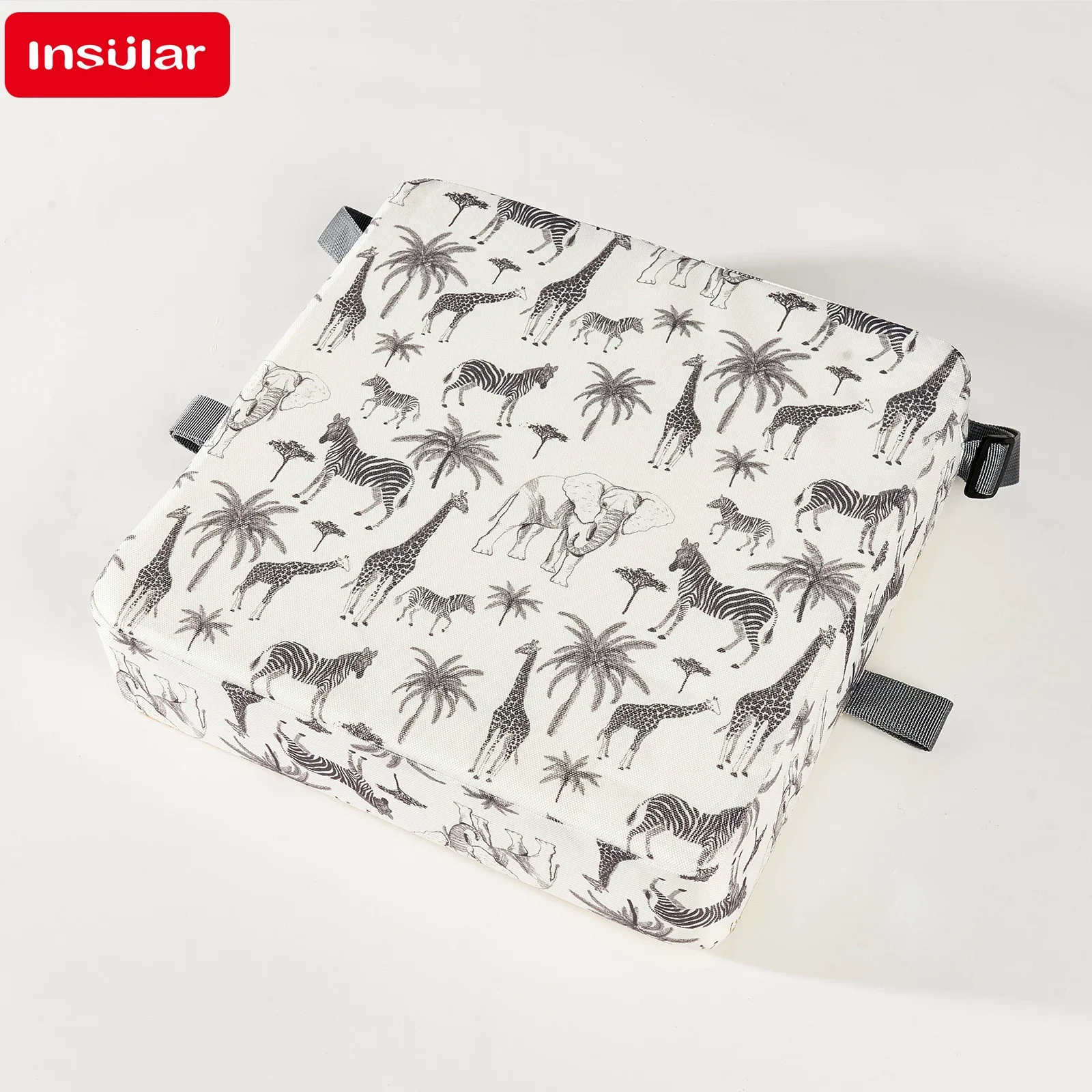 INSULAR 조절 가능한 어린이용 의자 패드: 휴대용 부스터 시트,  식사용 탈부착 가능한 유모차 쿠션