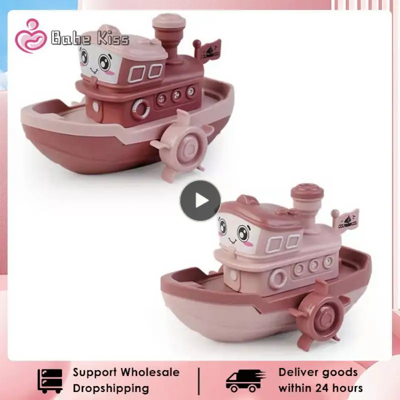 

Baby Bath Toys Cute Cartoon Ship Boat Clockwork Toy Wind Up Toy Kids Water Toys Swimming Beach Game for Children Gifts Boys Toys