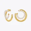 ENFASHION Cute Pearl Ear Cuff Clip Birthday Gift 2021 Earings Fashion Jewelry Boucle Oreille Femme Earrings For Women E211276 1
