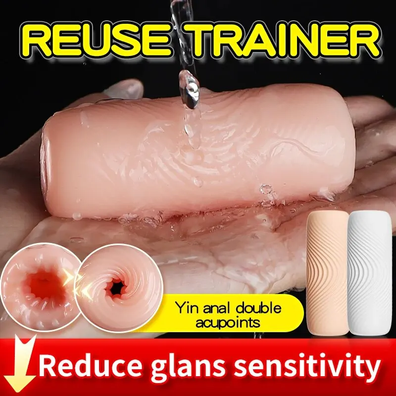 Male Sex Toys Exerciser Masturbator Head Vibrator Penis Lasting Exercise Chargable Delay Training Glans