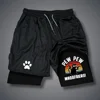 Men Gym Casual Shorts 2 in 1 Performance Shorts Monkey Print Quick Dry Double-deck Running Workout Fitness Jogging Short Pants 5