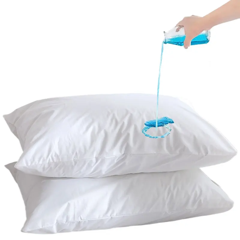 White two-piece pillow protector set shown as a color option