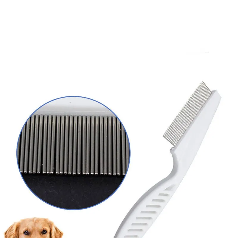 PrimePets Flea Comb For Cats & Dogs - Pet Grooming & Deworming Brush Tool For Hair & Flea Removal