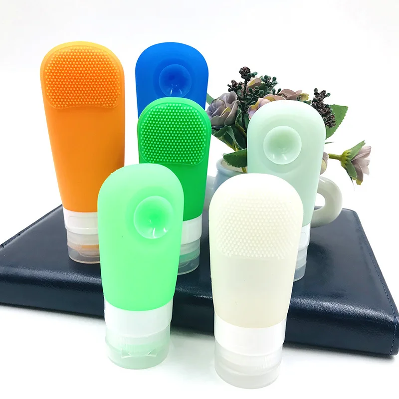 4 Bottiglie Viaggio Silicone 90ml - Contenitori Comprimibili Per Shampoo E Lozioni - Foto 9