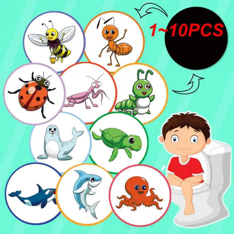 1~10PCS Toilet Stickers Energetic Innovative Design Strengthening Hygiene Easy Installation Durable Material