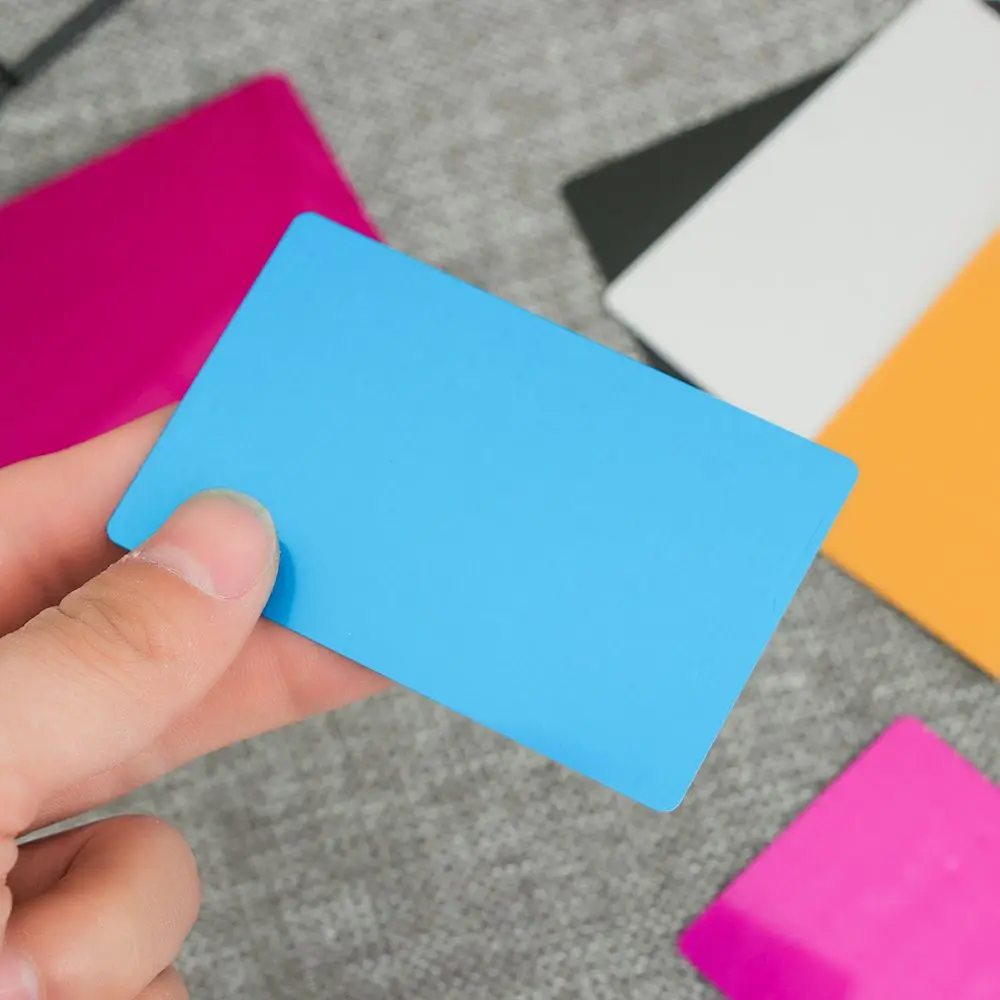 Portable Metal Business Card Aluminum Blank Laser Engraving Cards Special Logo Printing Customizable Office Supplies 50 PCs/Set custom cards business cards