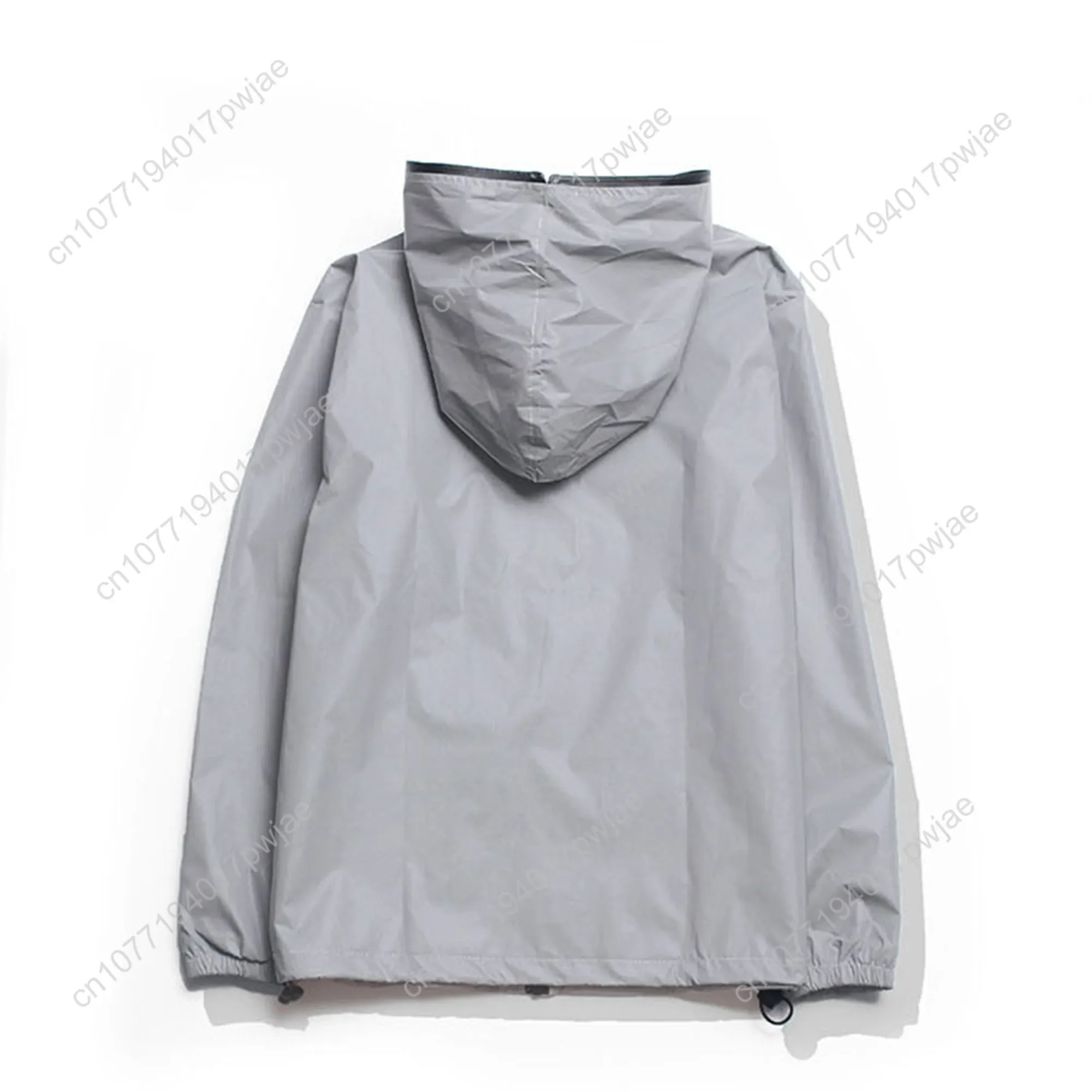 Custom Reflective Jacket Mens Womens Coat Hooded Windbreaker Runing Outdoor Jackets Cycling Hiking Zipper Customized Hoodie