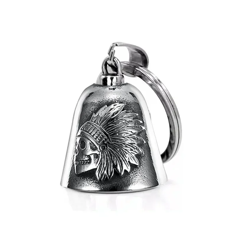 Lion King Pendant and Keychain with Uniquely Carved Bell - Retro Design