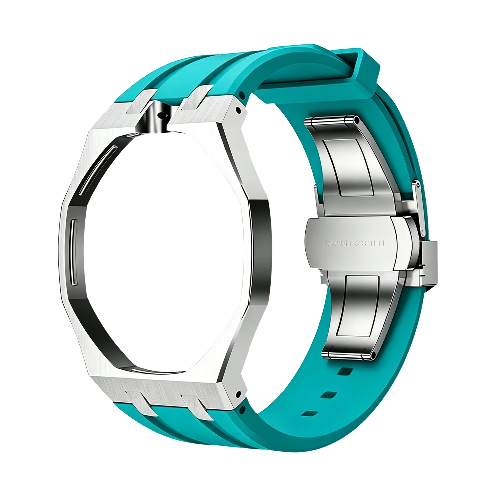 Royal Pop Wrist Watch Conversion Kit Stainless Steel Case Silicone Band 8 Colors