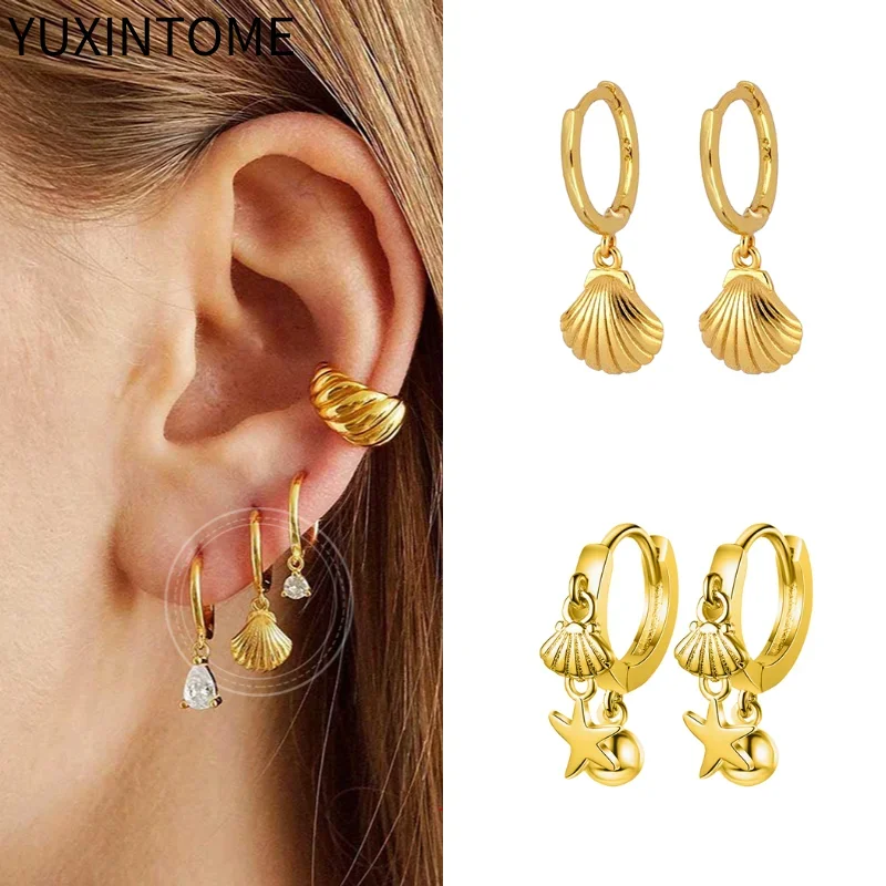 Buy Odette Gold Metal Hoop Earring Online