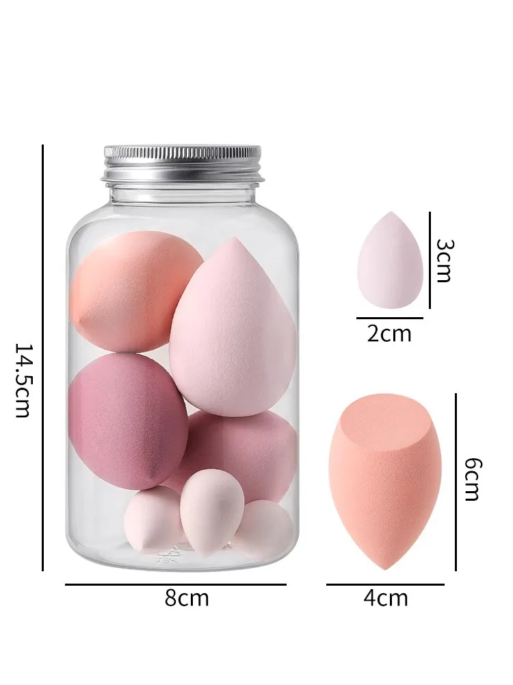7Pcs Makeup Sponge Blender Beauty Egg Cosmetic Puff Cushion Foundation Powder Soft Sponge Women Beauty Tool Make Up Accessories