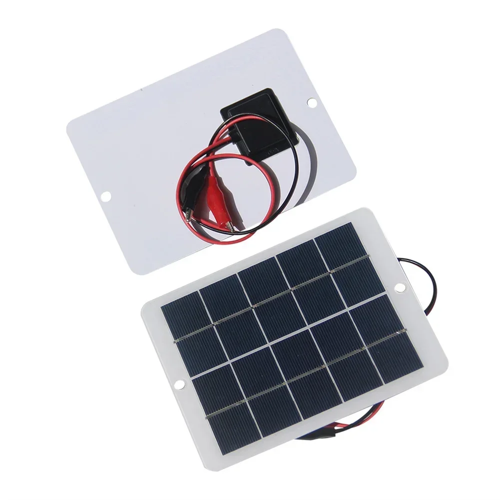 10W 5V 야외 휴대용 태양광 패널, 3.75V 배터리 충전용 클립 포함, 가정용 태양광 전원 공급 장치