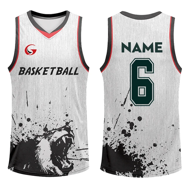 camouflage basketball jersey grey color sublimation printing basketball  tops shorts custom