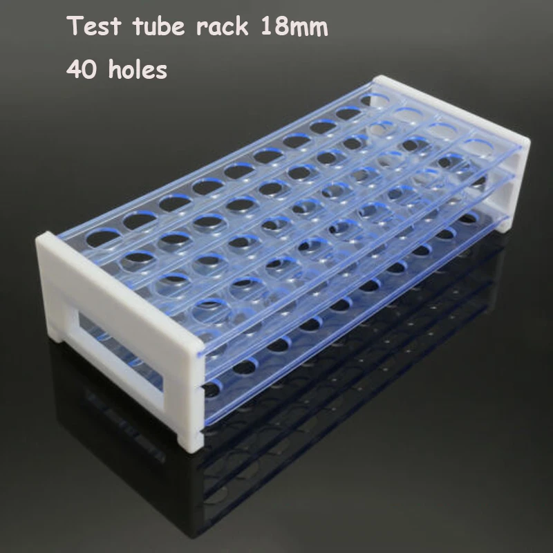 1pcs 6/8/24/40/50 Holes Plastic Lab Test Tube Support Test Laboratory Transparent Rack/Shelf For Supplies Tool 5