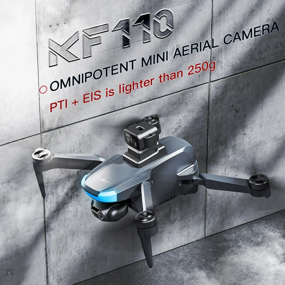 미니 KF110 GPS 드론, 8K 전문 4K HD 카메라, 5G 2 축 짐벌, 손떨림 방지 항공 사진, 브러시리스 접이식 쿼드콥터