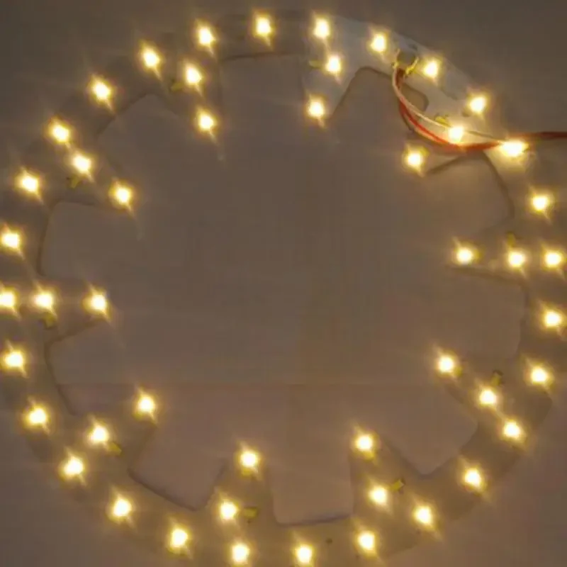 LED Ceiling Light Led Panel Ceiling Light Fixtures 10.82in Diameter 24W 96LED 5730 SMD 3 Light Colors Circle Annular Round Replacement Board Bulb