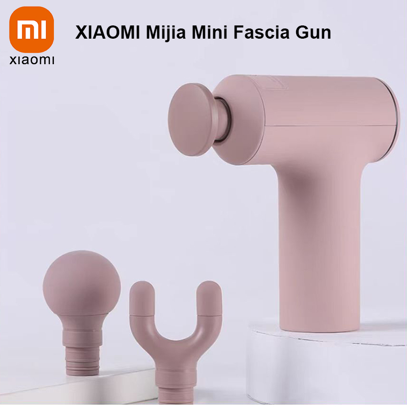 XIAOMI Mijia Mini Fascia Gun Portable Rechargeable Electric Muscle Fascia Relax Massager for Gym Home Use 3 Speeds 3 Heads